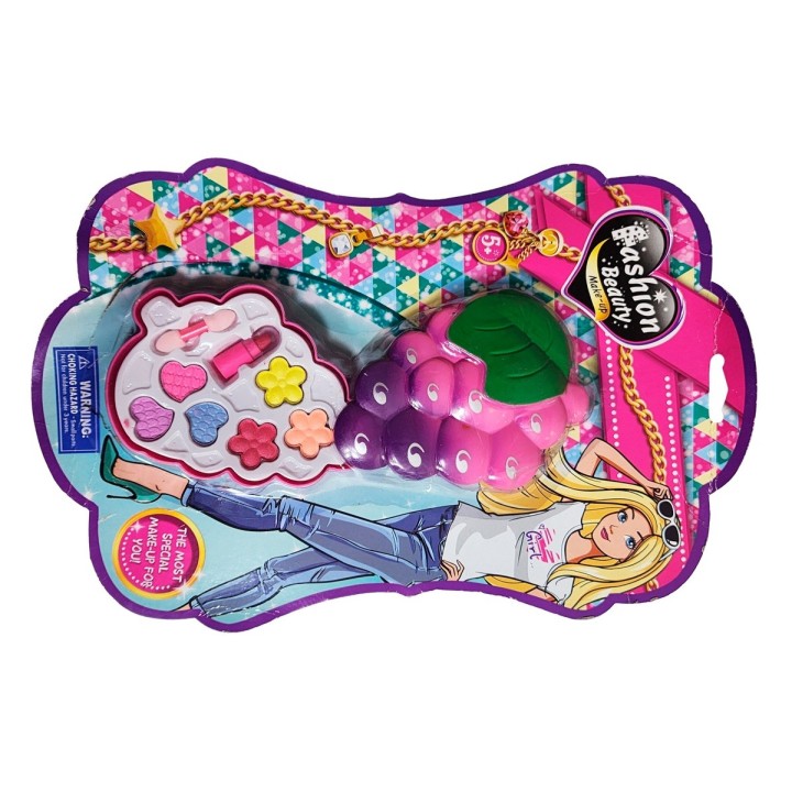 Kit De Maquillaje Set Para Niña Juguete Uva Colores