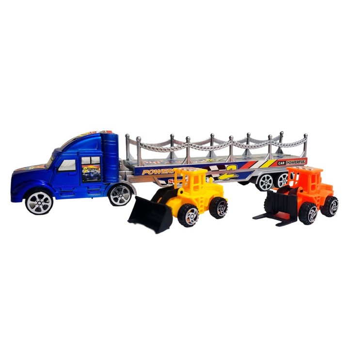 Camion Tractomula Retroexcavadora Build De Juguete Niños