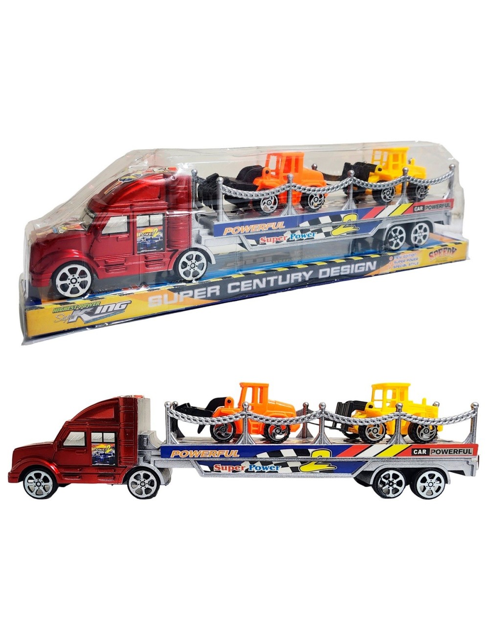 Camion Tractomula Retroexcavadora Build De Juguete Niños