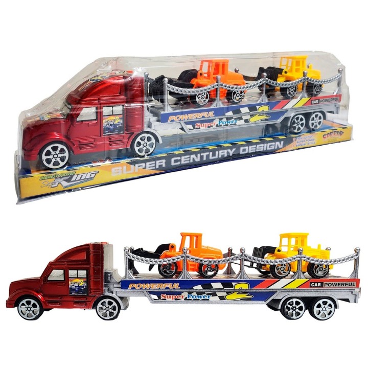 Camion Tractomula Retroexcavadora Build De Juguete Niños