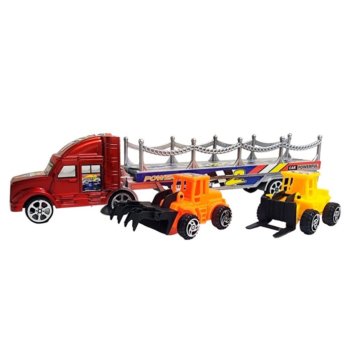 Camion Tractomula Retroexcavadora Build De Juguete Niños