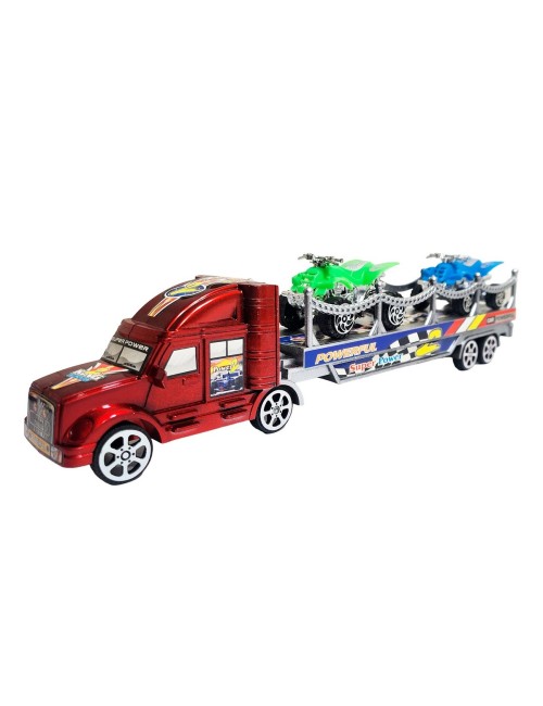 Camion Tractomula Cuatrimotos De Juguete Interactivo Niños