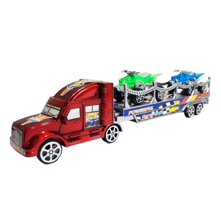Camion Tractomula Cuatrimotos De Juguete Interactivo Niños