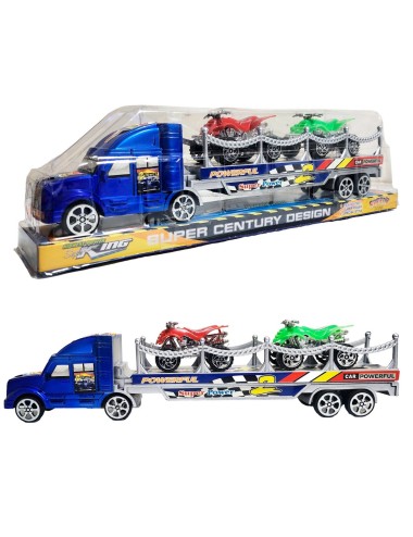 Camion Tractomula Cuatrimotos De Juguete Interactivo Niños