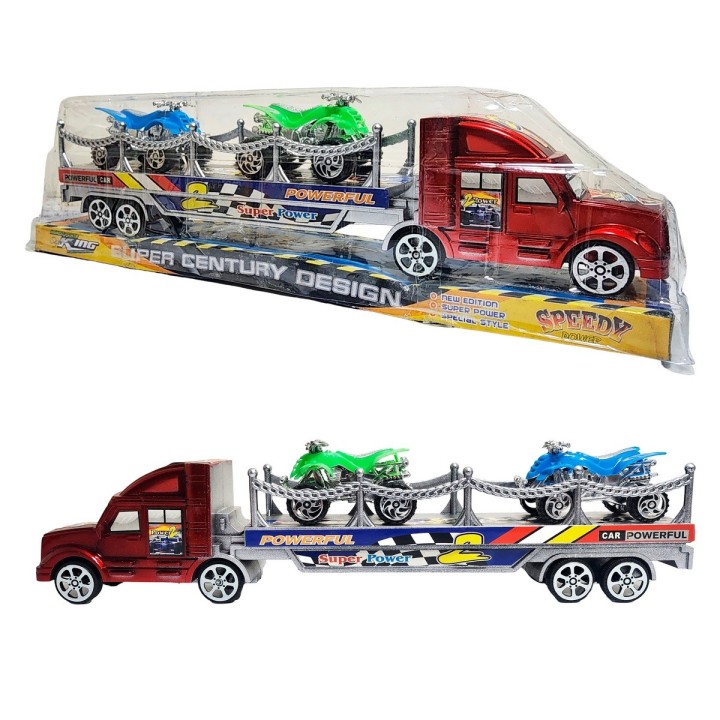 Camion Tractomula Cuatrimotos De Juguete Interactivo Niños