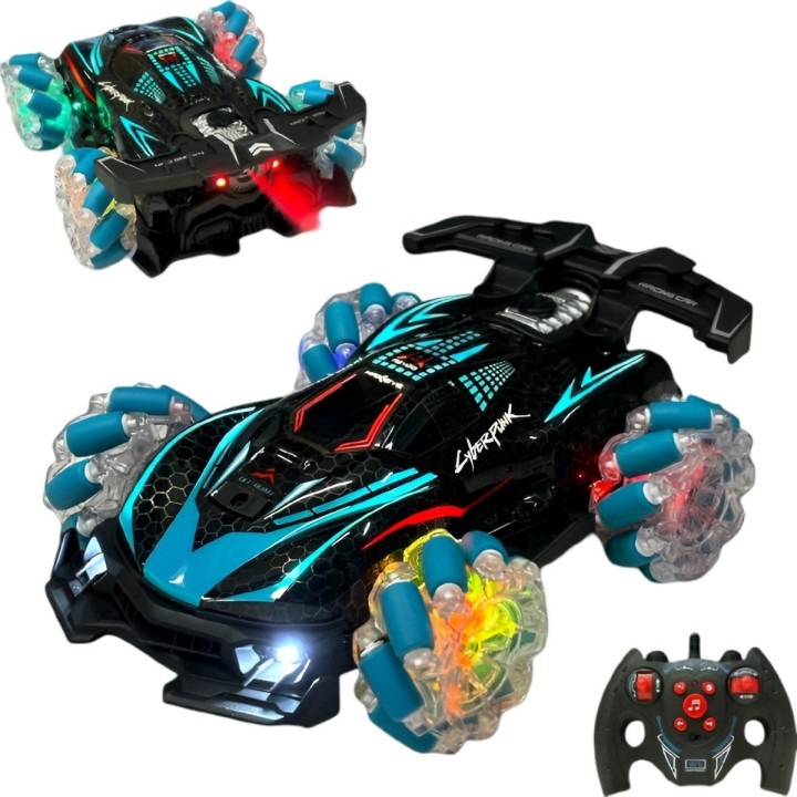 Carro Deportivo Luces Con Control Remoto Y Control De Mano