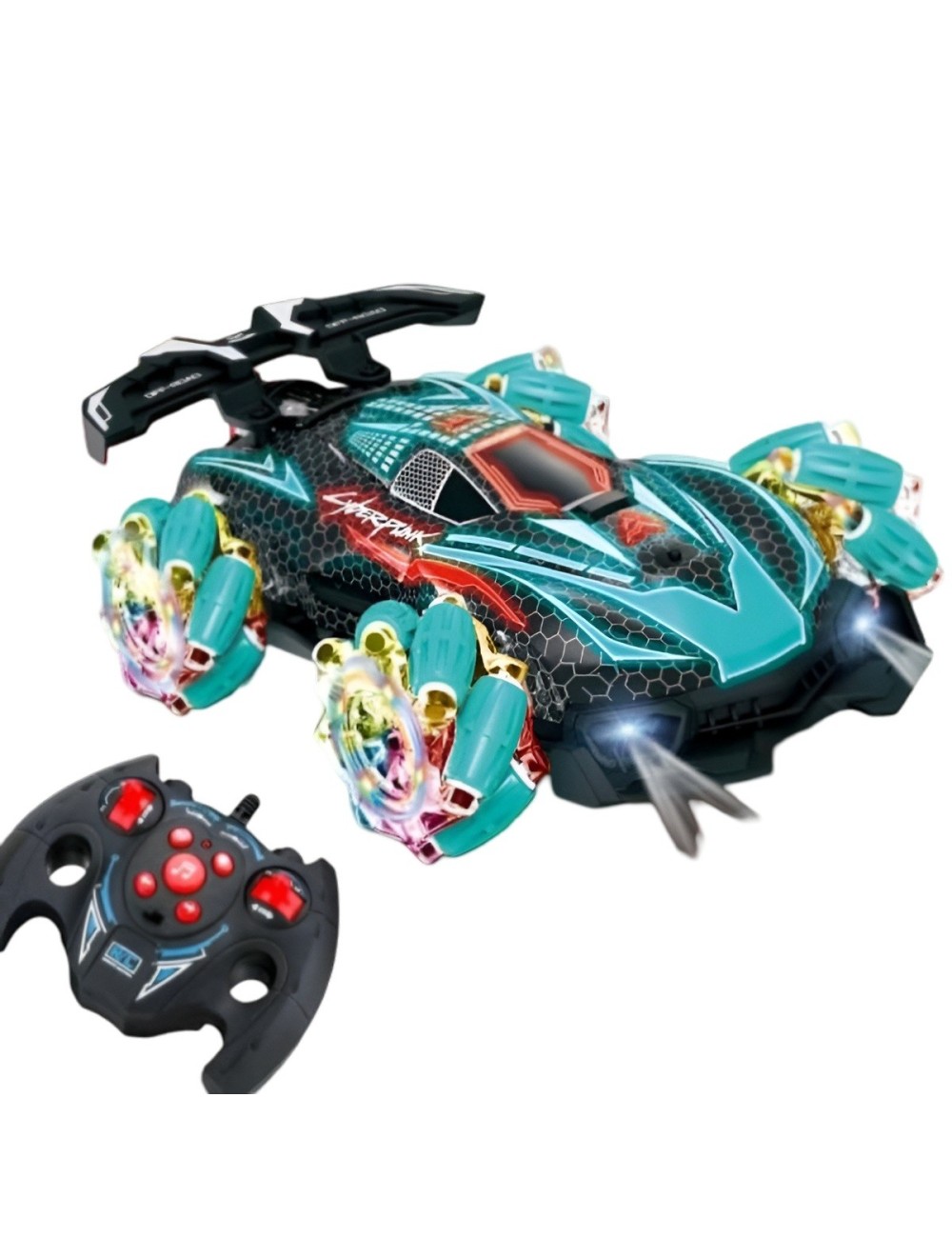 Carro Deportivo Luces Con Control Remoto Y Control De Mano