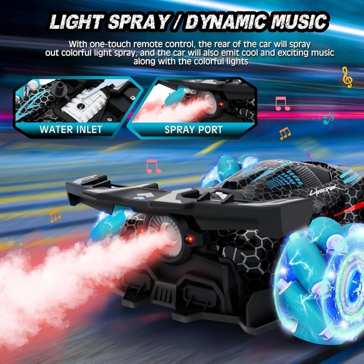 Carro Deportivo Luces Con Control Remoto Y Control De Mano