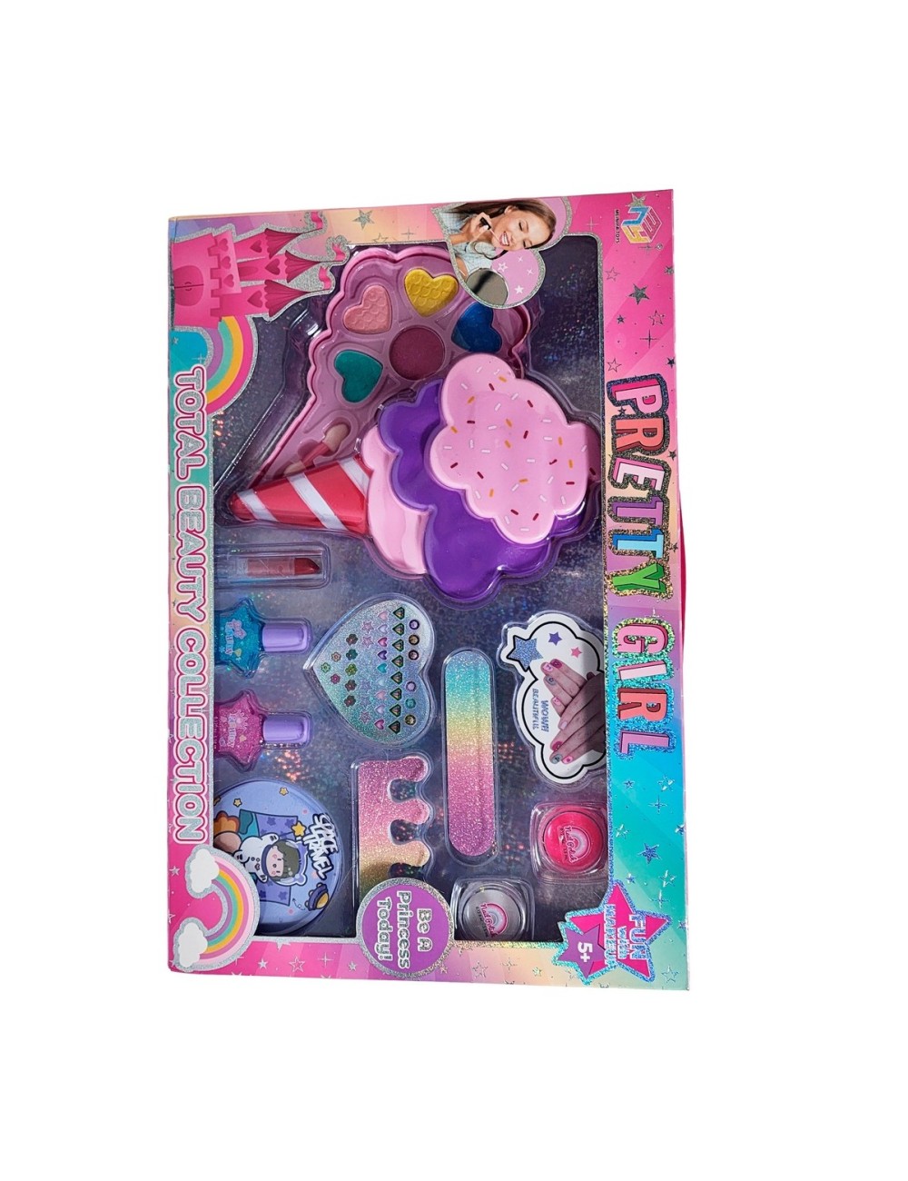 Kit Set De Maquillaje Manicure Figura Cono Interactivo