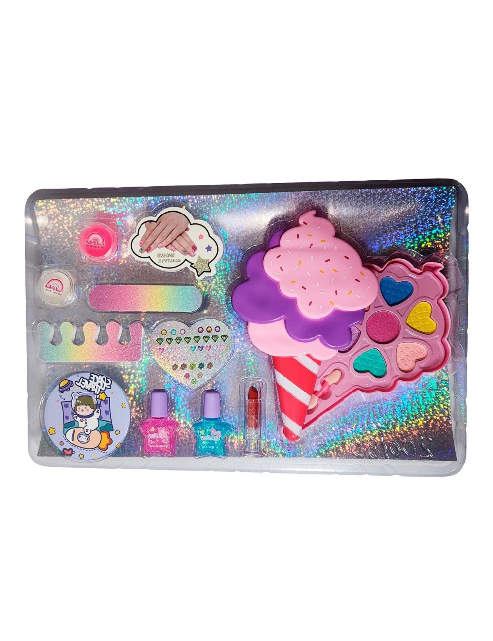 Kit Set De Maquillaje Manicure Figura Cono Interactivo