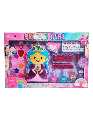 Kit Set De Maquillaje Manicure Figura Princesas Interactivo