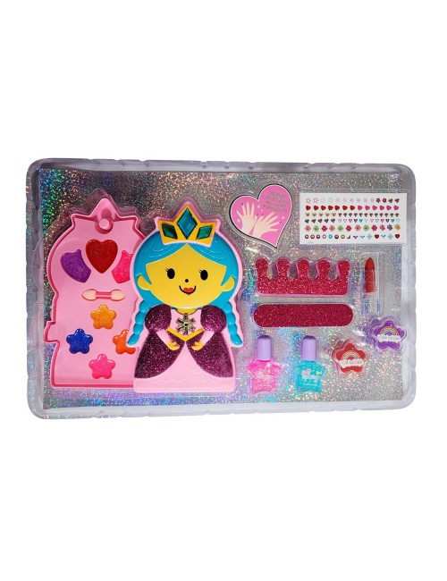 Kit Set De Maquillaje Manicure Figura Princesas Interactivo