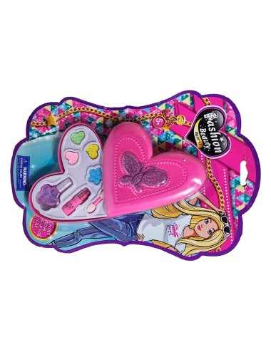 Kit De Maquillaje Set Para Niña Juguete Corazon Colores