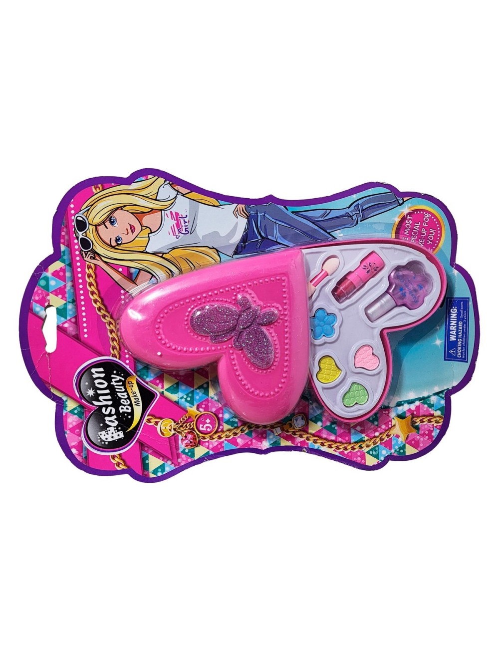 Kit De Maquillaje Set Para Niña Juguete Corazon Colores