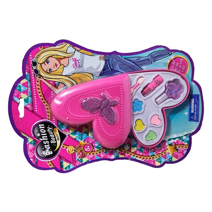 Kit De Maquillaje Set Para Niña Juguete Corazon Colores