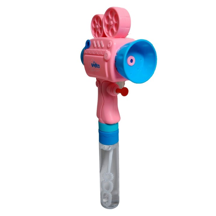 Burbujero Juguete Con Figura De Camara + Liquido Burbujas