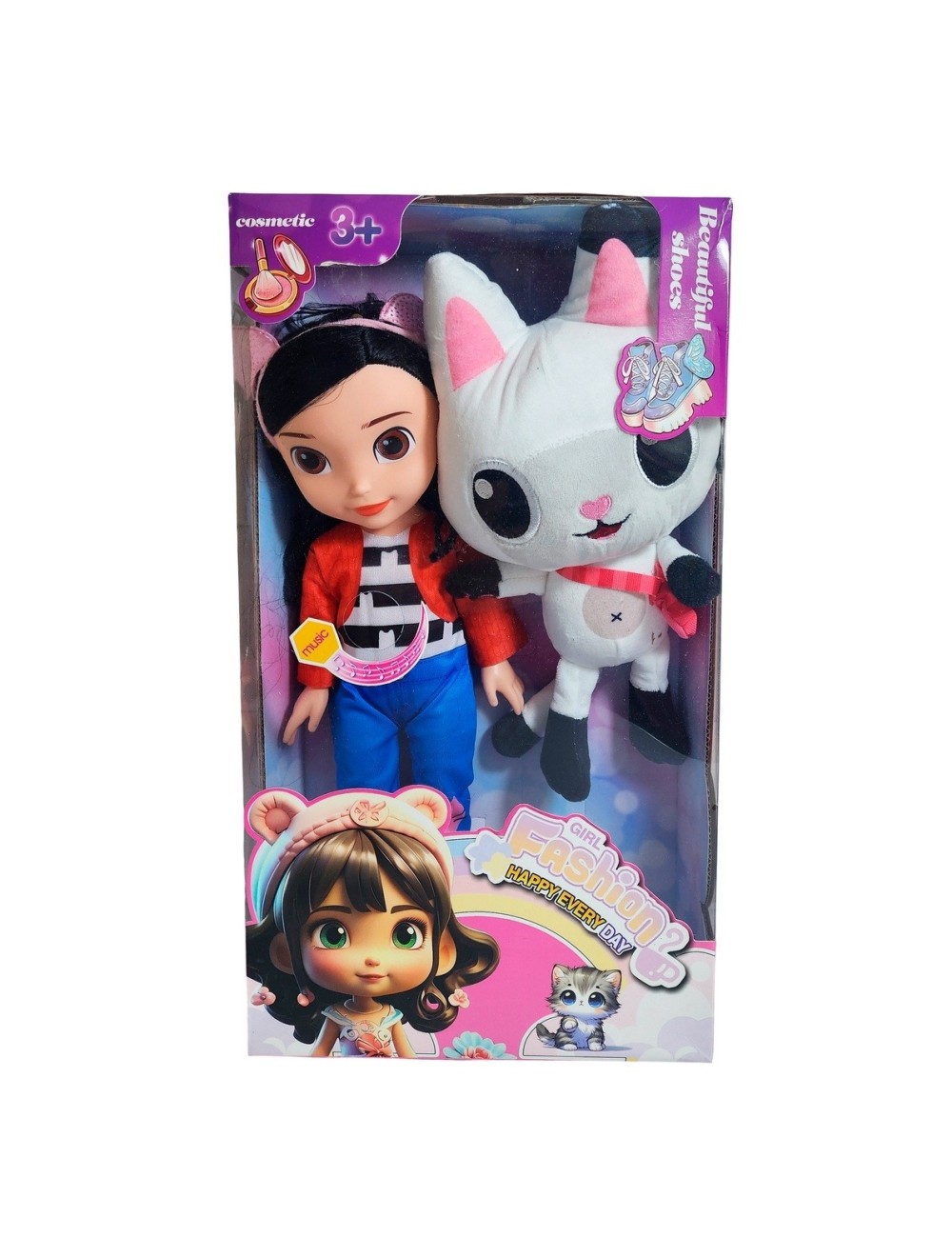 Muñeca Juguete Niñas Acompañado Mascota Muñeca Juguete Niñas Acompañado Mascota PeluchePeluche