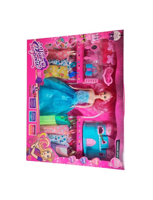 Muñeca Vestidos Elegantes Con Castillo+ Accesorio De Juguete