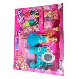 Muñeca Vestidos Elegantes Con Tocador + Accesorio De Juguete