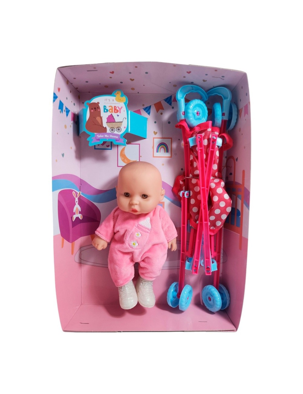 Muñeco Bebe Bebote En Coche Juguete Niñas Interactivo