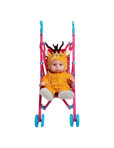 Muñeco Bebe Bebote En Coche + Accesorios Mascota Juguete