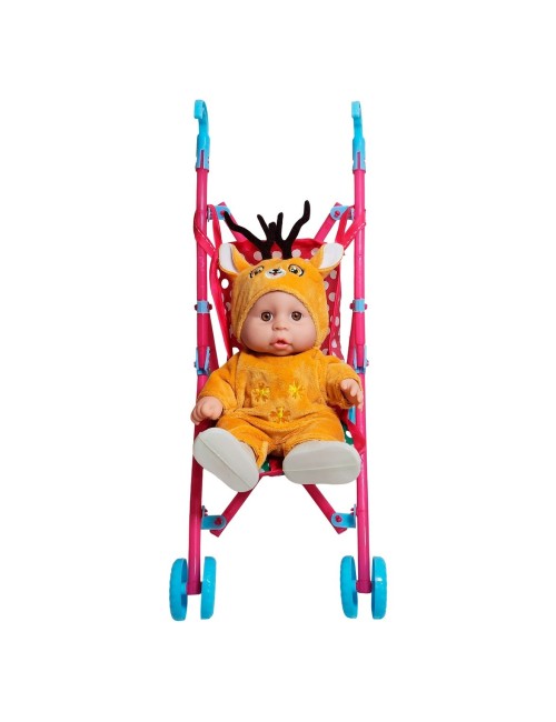 Muñeco Bebe Bebote En Coche + Accesorios Mascota Juguete