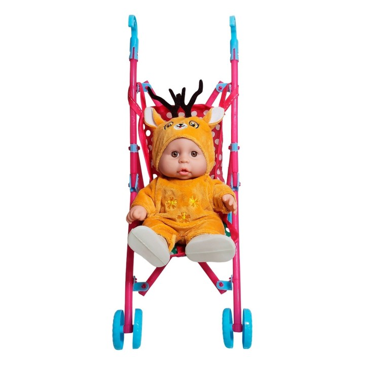 Muñeco Bebe Bebote En Coche + Accesorios Mascota Juguete