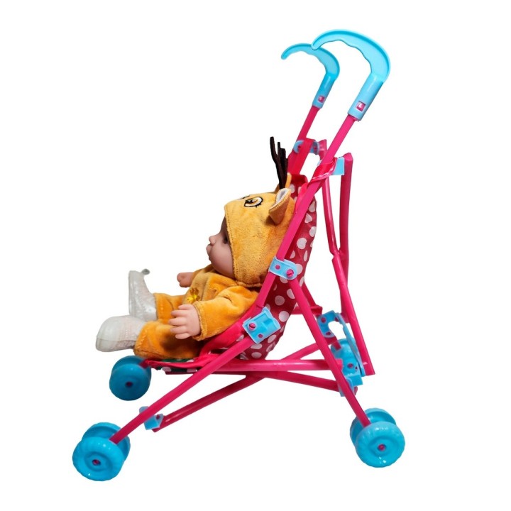 Muñeco Bebe Bebote En Coche + Accesorios Mascota Juguete