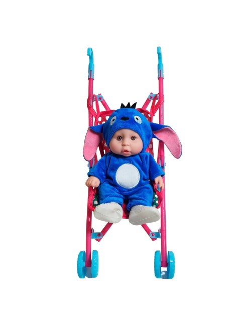 Muñeco Bebe Bebote En Coche + Accesorios Mascota Juguete