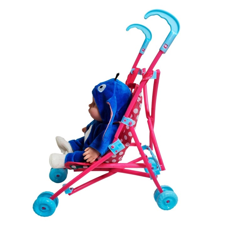 Muñeco Bebe Bebote En Coche + Accesorios Mascota Juguete