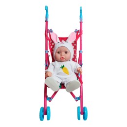 Muñeco Bebe Bebote En Coche + Accesorios Mascota Juguete