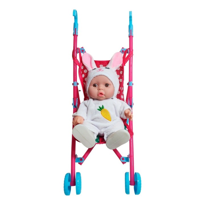Muñeco Bebe Bebote En Coche + Accesorios Mascota Juguete