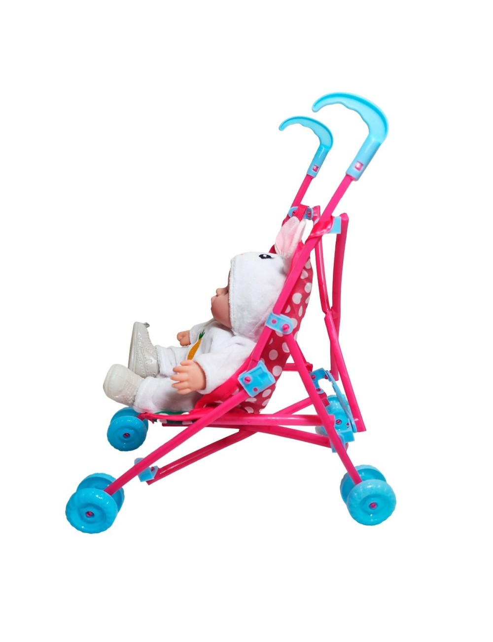 Muñeco Bebe Bebote En Coche + Accesorios Mascota Juguete