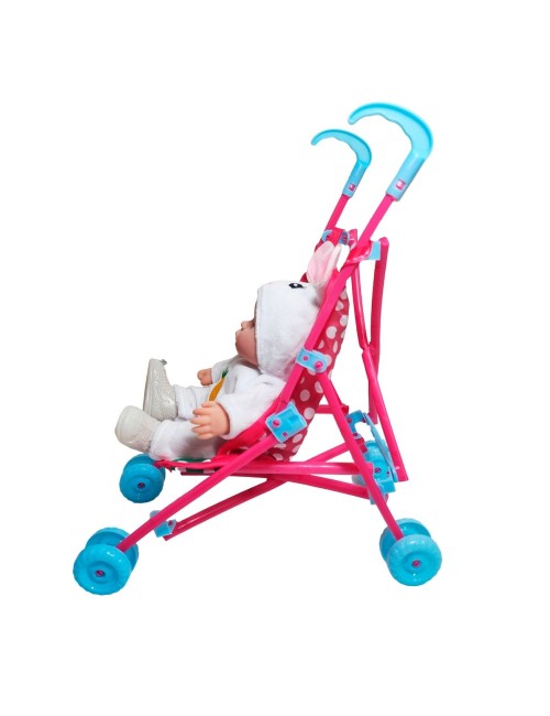 Muñeco Bebe Bebote En Coche + Accesorios Mascota Juguete