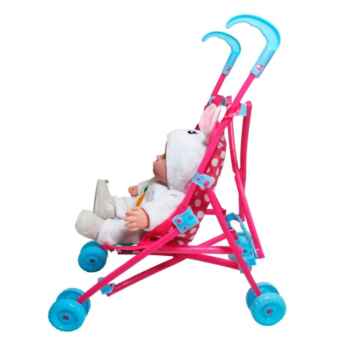 Muñeco Bebe Bebote En Coche + Accesorios Mascota Juguete