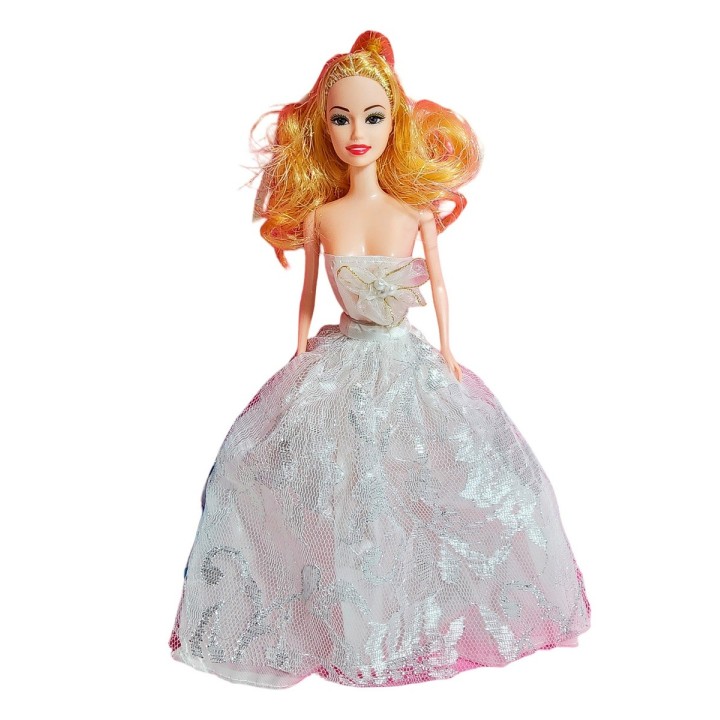 Muñeca Vestido Elegante De Gala Bolso + Accesorios Juguete