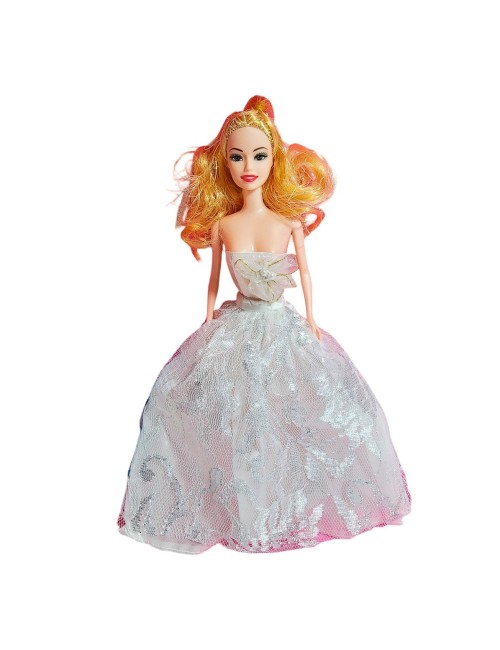 Muñeca Vestido Elegante De Gala Bolso + Accesorios Juguete