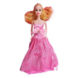 Muñeca Vestido Elegante De Gala Bolso + Accesorios Juguete