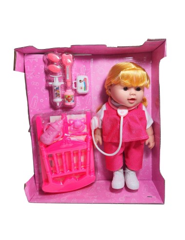 Muñeca Bebe Doctora Interactiva Estetoscopio Juguete Niñas