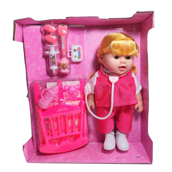 Muñeca Bebe Doctora Interactiva Estetoscopio Juguete Niñas