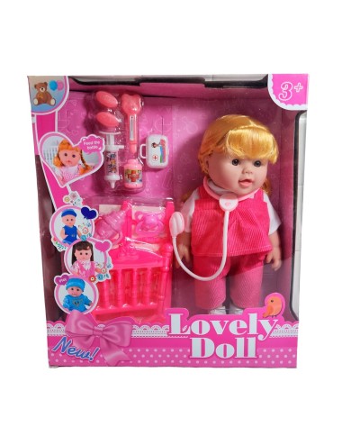 Muñeca Bebe Doctora Interactiva Estetoscopio Juguete Niñas