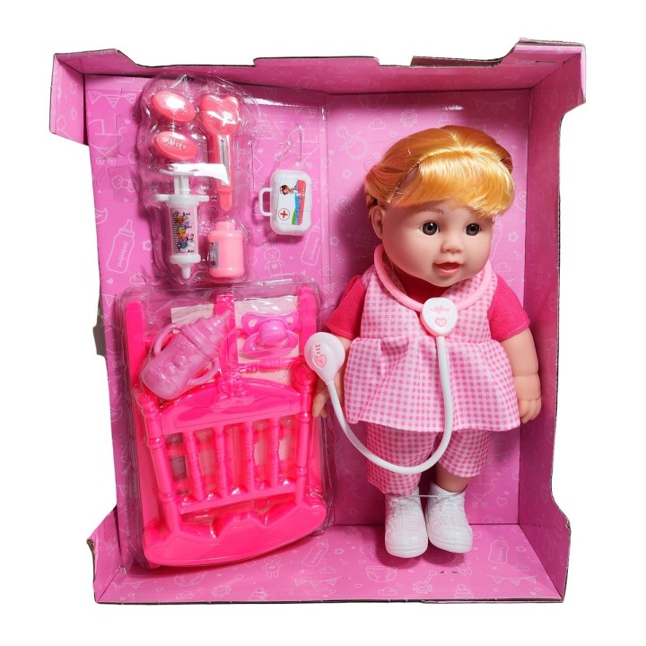 Muñeca Bebe Doctora Interactiva Estetoscopio Juguete Niñas