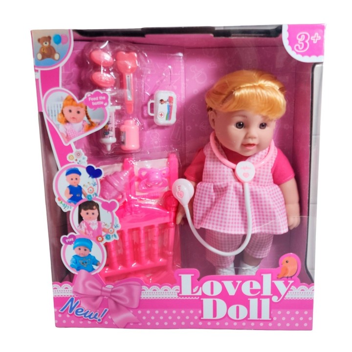 Muñeca Bebe Doctora Interactiva Estetoscopio Juguete Niñas