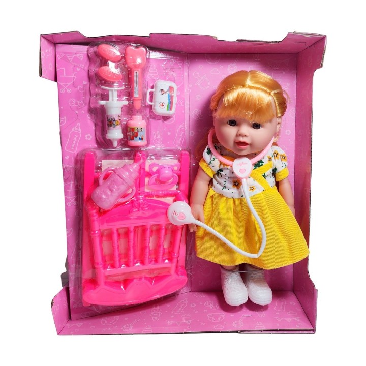 Muñeca Bebe Doctora Interactiva Estetoscopio Juguete Niñas