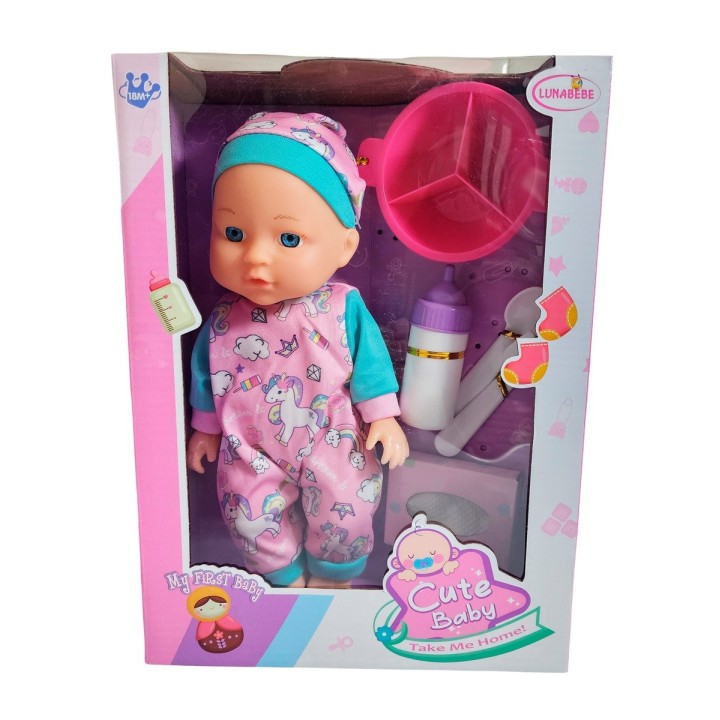 Muñeco Bebe Bebote Pijama Con Tetero Y Acesorios Juguete