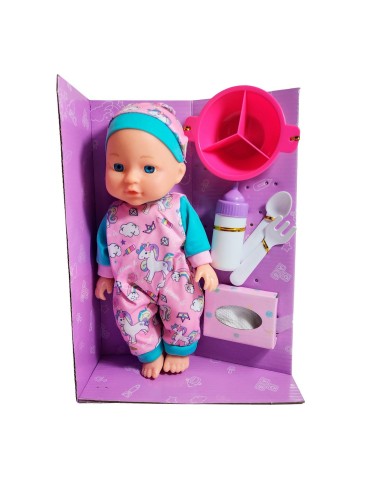 Muñeco Bebe Bebote Pijama Con Tetero Y Acesorios Juguete