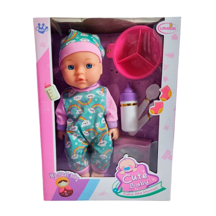 Muñeco Bebe Bebote Pijama Con Tetero Y Acesorios Juguete