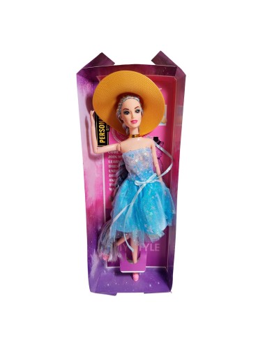 Muñeca Vestido Elegante Con Sombrero Juguete Niñas