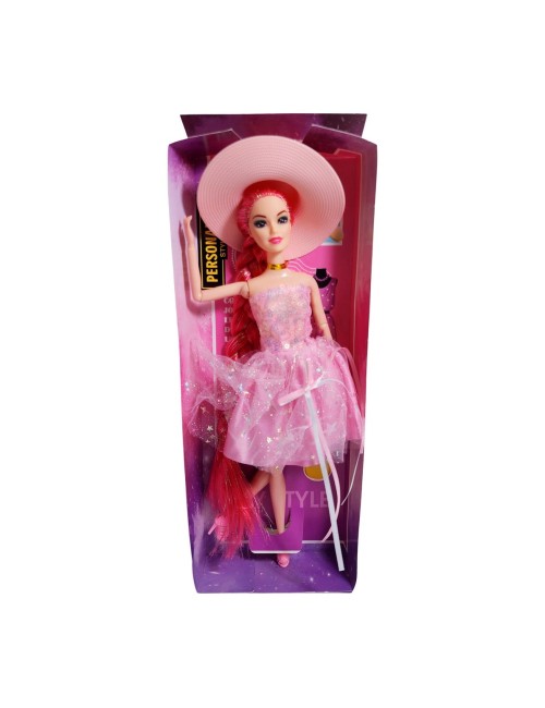 Muñeca Vestido Elegante Con Sombrero Juguete Niñas