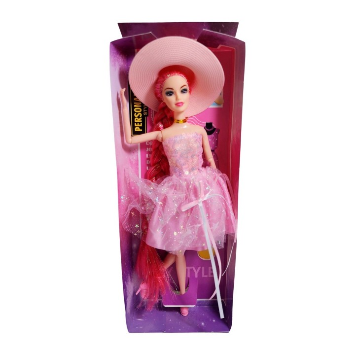 Muñeca Vestido Elegante Con Sombrero Juguete Niñas